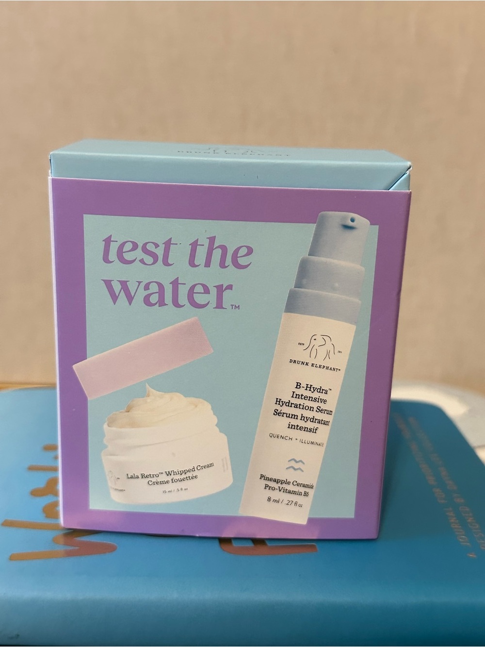 Drunk Elephant Hydration Duo Box in Lavender and Aqua